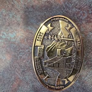 Gold and Black Belt Buckle